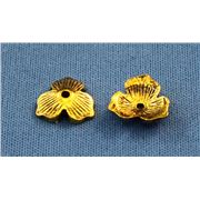 Bead Cap Flower Antique Gold 11x10mm ea