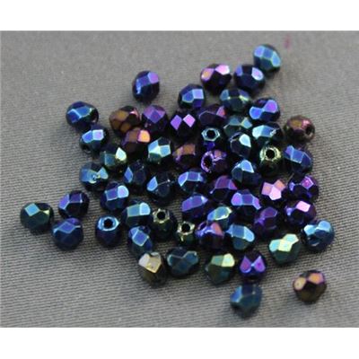 Firepolished Crystal Iris Blue 3mm ea