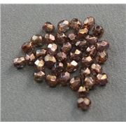 Firepolished Crystal Luster Transparent Gold Smokey Topaz 3mm ea