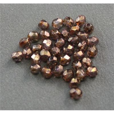 Firepolished Crystal Luster Transparent Gold Smokey Topaz 3mm ea