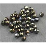 Firepolished Crystal Iris Brown 3mm ea