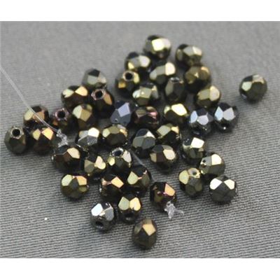 Firepolished Crystal Iris Brown 3mm ea