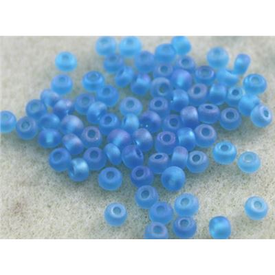 Toho Seed Bead Turquoise Matte AB 6/0 - Minimum 12g