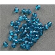 Firepolished Crystal Teal 3mm ea