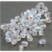 Firepolished Crystal Crystal AB 3mm ea