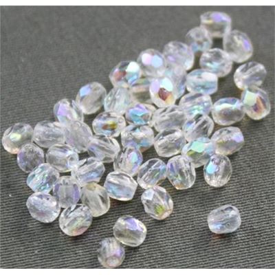 Firepolished Crystal Crystal AB 3mm ea