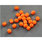 Firepolished Crystal Orange Opaque 4mm ea