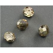 Firepolished Crystal Metallic Pale Gold 8mm ea