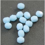 Firepolished Crystal Opaque Turquoise 4mm ea