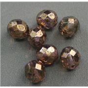 Firepolished Crystal Copper Luster 8mm ea