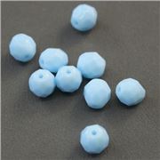 Firepolished Crystal Opaque Turquoise 8mm ea