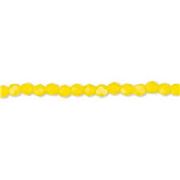 Firepolished Crystal Opaque Yellow 3mm