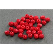 Firepolished Crystal Red Opaque 3mm ea