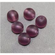 Tiffany Round Frosted Dark Amethyst 6mm