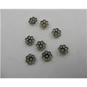 Bead Cap Filligree Antique Brass 4mm ea 