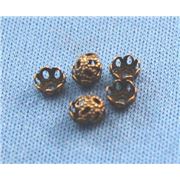 Bead Cap Filigree Antique Copper 4mm ea