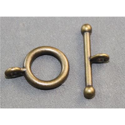 Clasp - Toggle Antique Brass 20mm ea