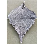 Pendant Leaf Antique Silver 7.1cm x 4.5cm each