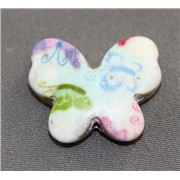 Semi Precious Howlite Patterned Butterfly ea