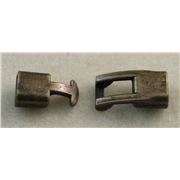 Hook Clasps Antique Brass (for leather bracelet) ea