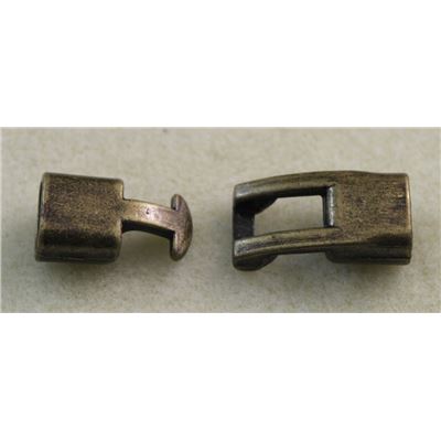 Hook Clasps Antique Brass (for leather bracelet) ea