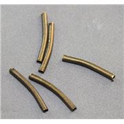 Metal Tube Curved Antique Brass 20x2mm  ea