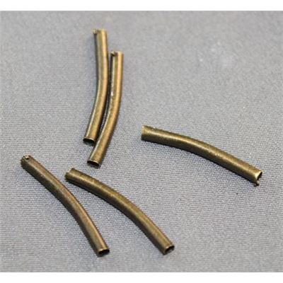 Metal Tube Curved Antique Brass 20x2mm  ea
