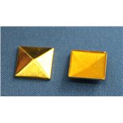 Square Stud 12x12mm Gold ea