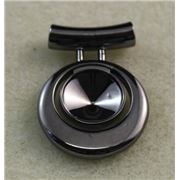 Pendant Setting 12mm Rivoli Black Nickel ea