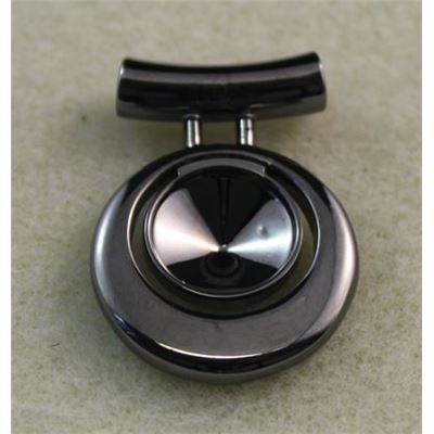 Pendant Setting 12mm Rivoli Black Nickel ea