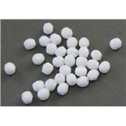 Firepolished Crystal Opaque White 4mm ea