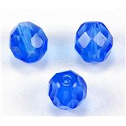 Firepolished Crystal Dark Sapphire Transparent 10mm ea