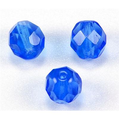 Firepolished Crystal Dark Sapphire Transparent 10mm ea