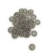 Filler Beads  Snowflake Spacer  10x2mm Antique Silver  ea