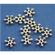 Filler Beads Flower Spacer 7x7mm Antique Silver  ea
