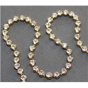Swarovski Crystal Cup Chain Crystal/Gold Chain K13 PP24