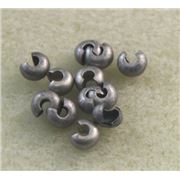 Crimp Cover Brushed Nickel 4mm ea