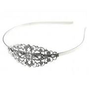 Hair Accessories  Filigree Flower Headband Silver ea