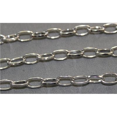 Chain Open Link 8x4.5mm Antique Silver per metre