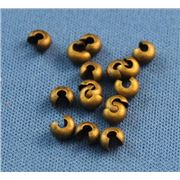 Crimp Cover 3mm Antique Brass ea