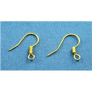 Small Round Ear Hook Gold