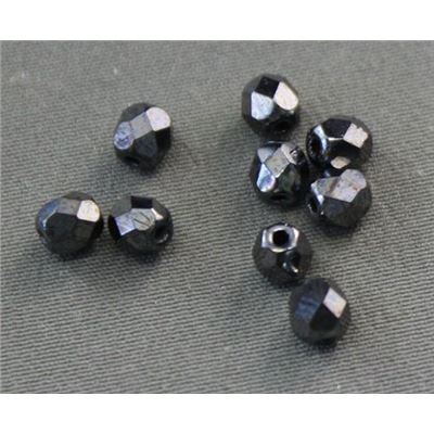 Firepolished Crystal Hematite 4mm ea