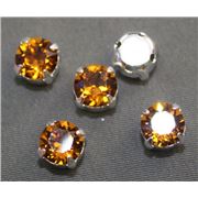 Swarovski Crystal 53203 Chaton Montee Topaz SS29 6.14-6.32mm 