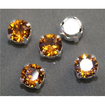 Swarovski Crystal 53203 Chaton Montee Topaz SS29 6.14-6.32mm 