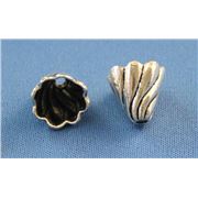 Bead Cap Swirled Cone Antique Silver 12 x 13mm