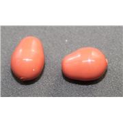 Swarovski Crystal 5821 Pearl Drop Coral 11x8mm 