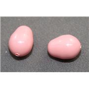 Swarovski Crystal 5821 Pearl Drop Pink Coral 11x8mm 