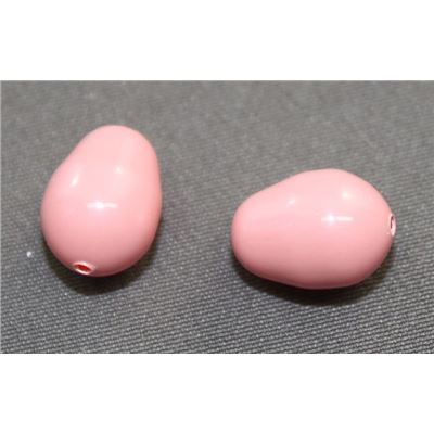 Swarovski Crystal 5821 Pearl Drop Pink Coral 11x8mm 