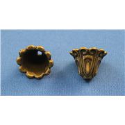 Bead Cap Flower Cone Antique Brass 15x12mm ea