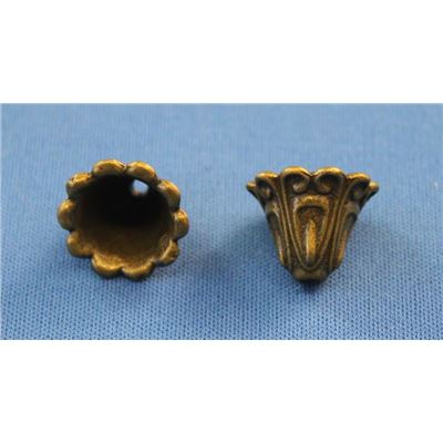 Bead Cap Flower Cone Antique Brass 15x12mm ea